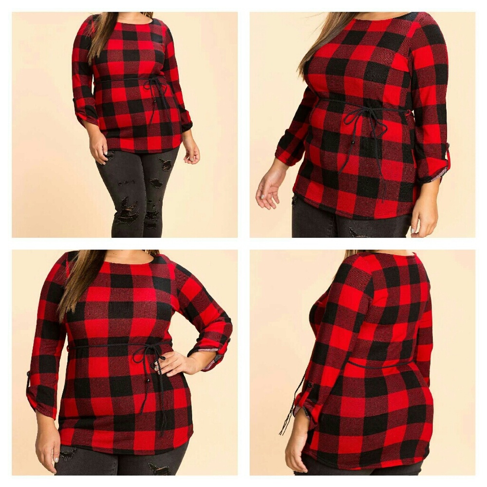 Plaid Tunic Top
